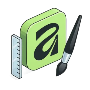 Ilustración isométrica de app de Affinity